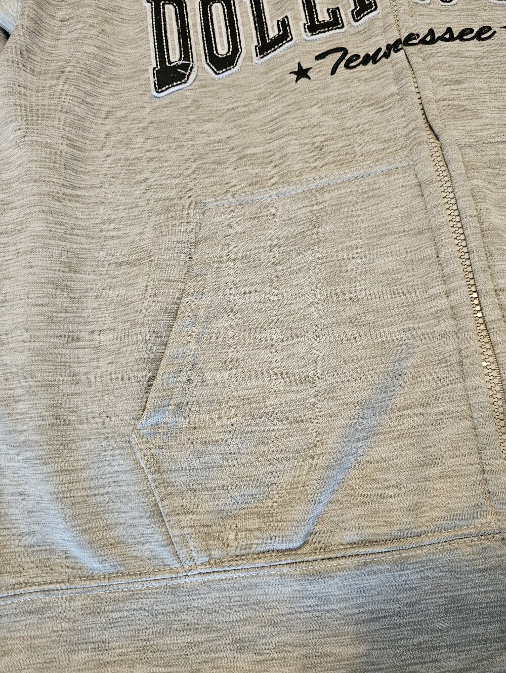 Dollywood Tennessee Gray Zip-Up Hoodie Sweatshirt Dimco Apparel Size M Euc Warm - Picture 3 of 10